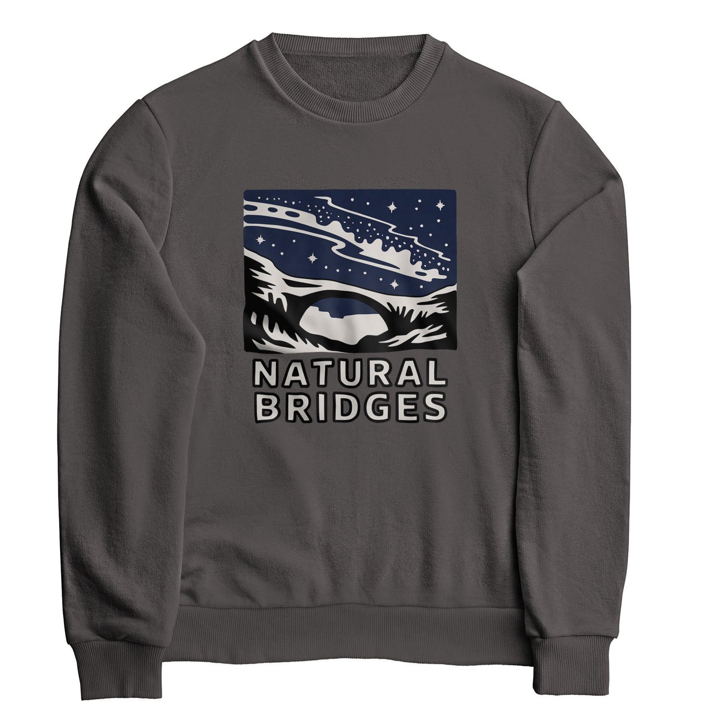 Natural Bridges National Monument at Night Crewneck Sweatshirt