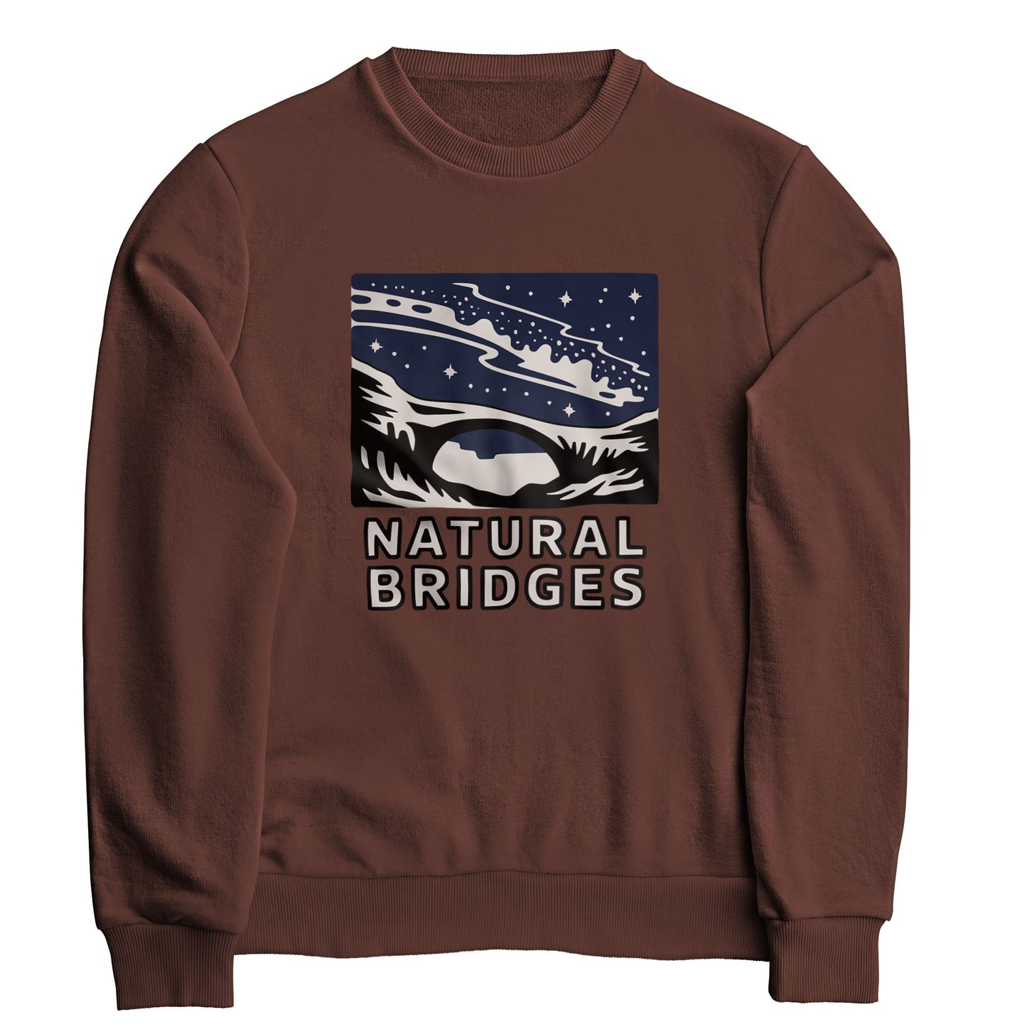 Natural Bridges National Monument at Night Crewneck Sweatshirt