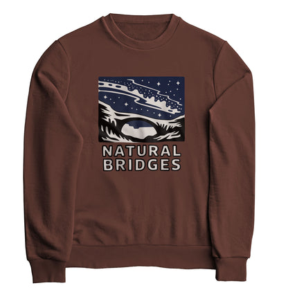 Natural Bridges National Monument at Night Crewneck Sweatshirt