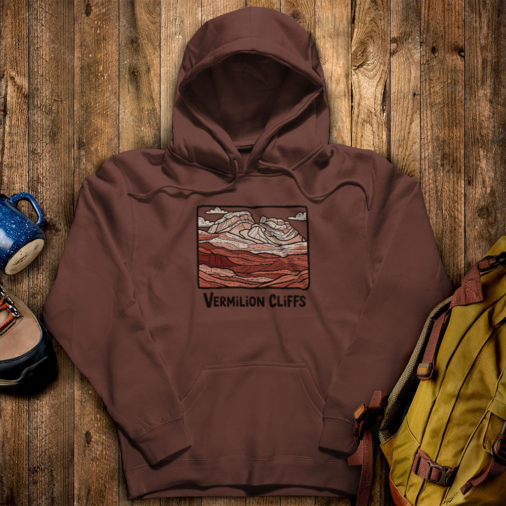 Vermilion Cliffs Hoodie Cocoa Adventure and Outdoors Themed Hoodie