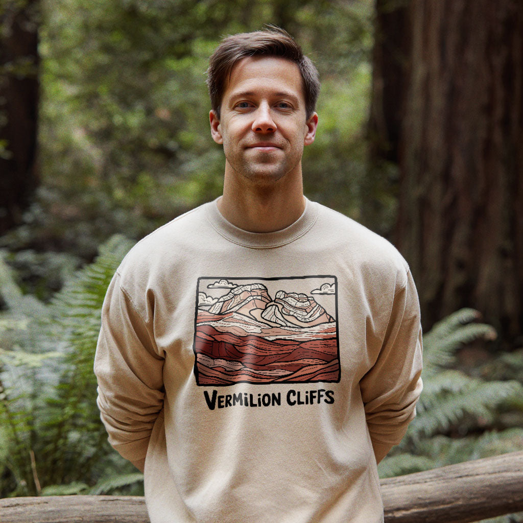 Vermilion Cliffs Crewneck Sweatshirt Adventure and Outdoors Themed Sweatshirt