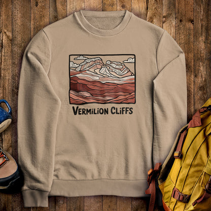 Vermilion Cliffs Crewneck Sweatshirt Sand Adventure and Outdoors Themed Sweatshirt