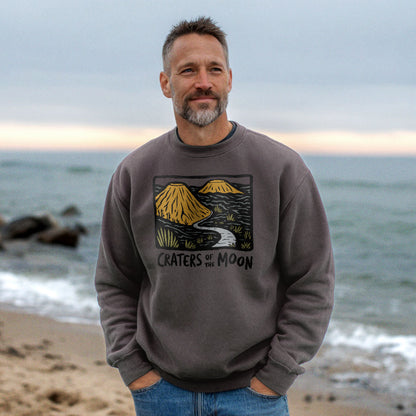 Craters of the Moon National Monument Crewneck Sweatshirt Adventure and Outdoors Themed Sweatshirt