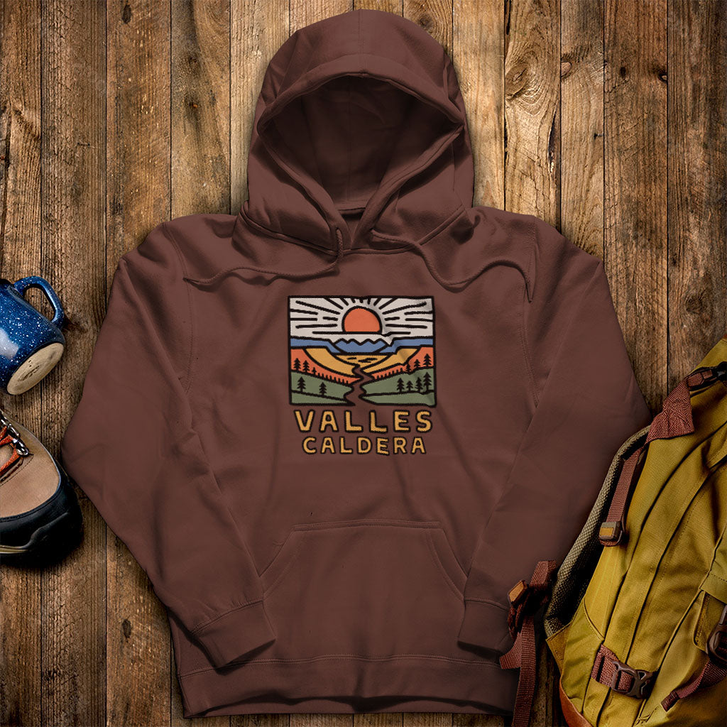Valles Caldera National Preserve Hoodie Cocoa Adventure and Outdoors Themed Hoodie