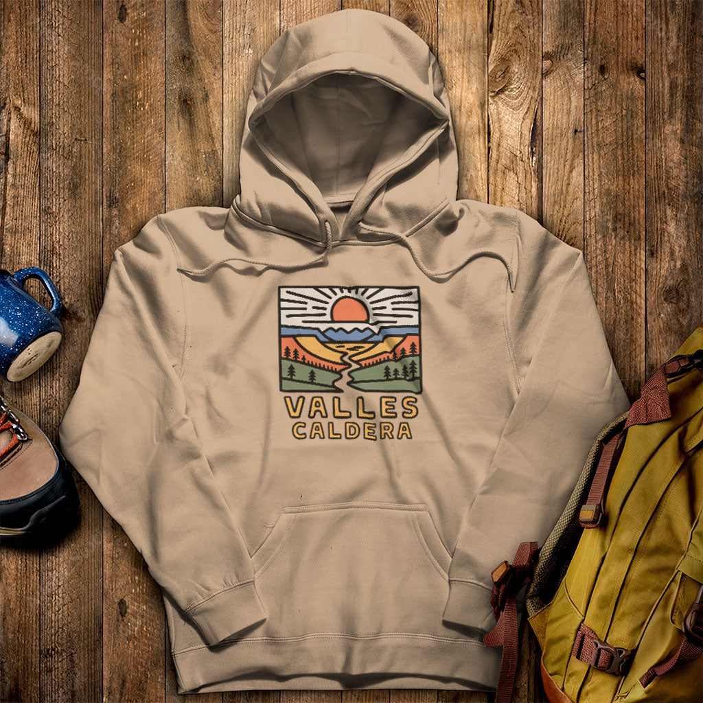 Valles Caldera National Preserve Hoodie Sand Adventure and Outdoors Themed Hoodie