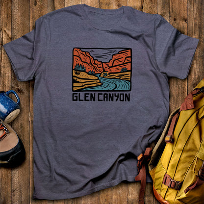 Glen Canyon National Recreation Area T-Shirt Heather Navy Adventure and Outdoors Themed T-Shirt