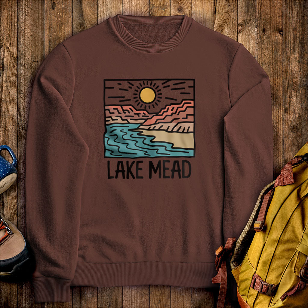 Lake Mead National Recreation Area Crewneck Sweatshirt Cocoa Adventure and Outdoors Themed Sweatshirt