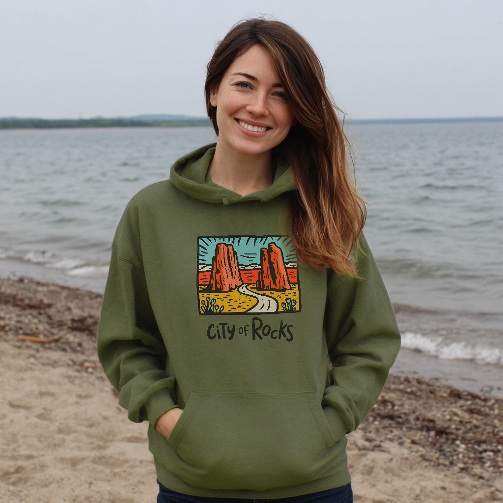 City of Rocks National Reserve Hoodie Adventure and Outdoors Themed Hoodie