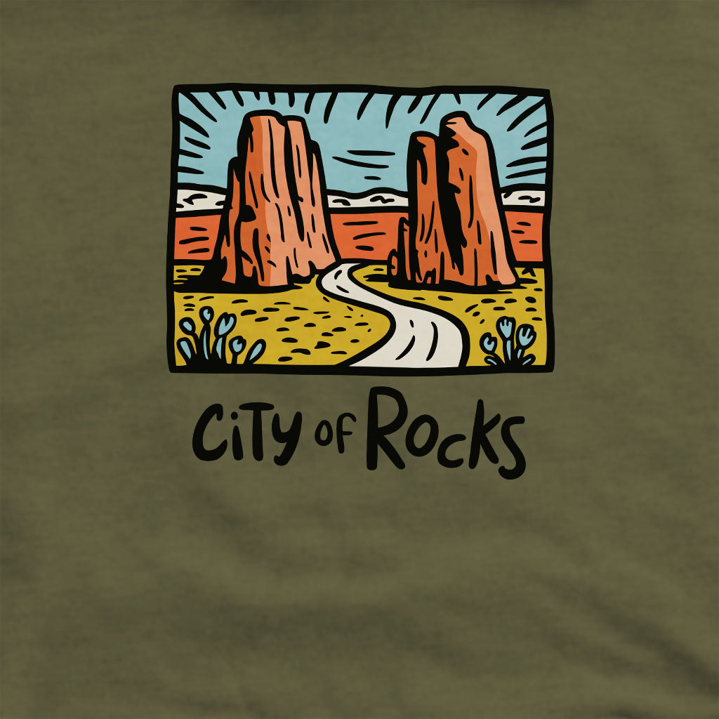 City of Rocks National Reserve Crewneck Sweatshirt Adventure and Outdoors Themed Sweatshirt