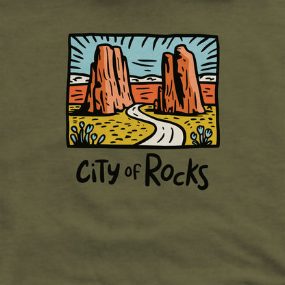 City of Rocks National Reserve Crewneck Sweatshirt Adventure and Outdoors Themed Sweatshirt