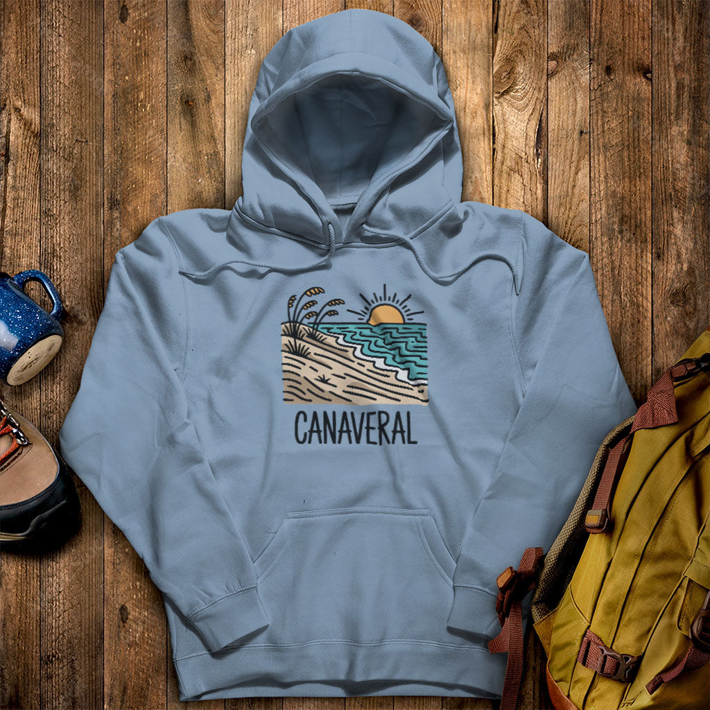 Canaveral National Seashore Hoodie Stone Blue Adventure and Outdoors Themed Hoodie