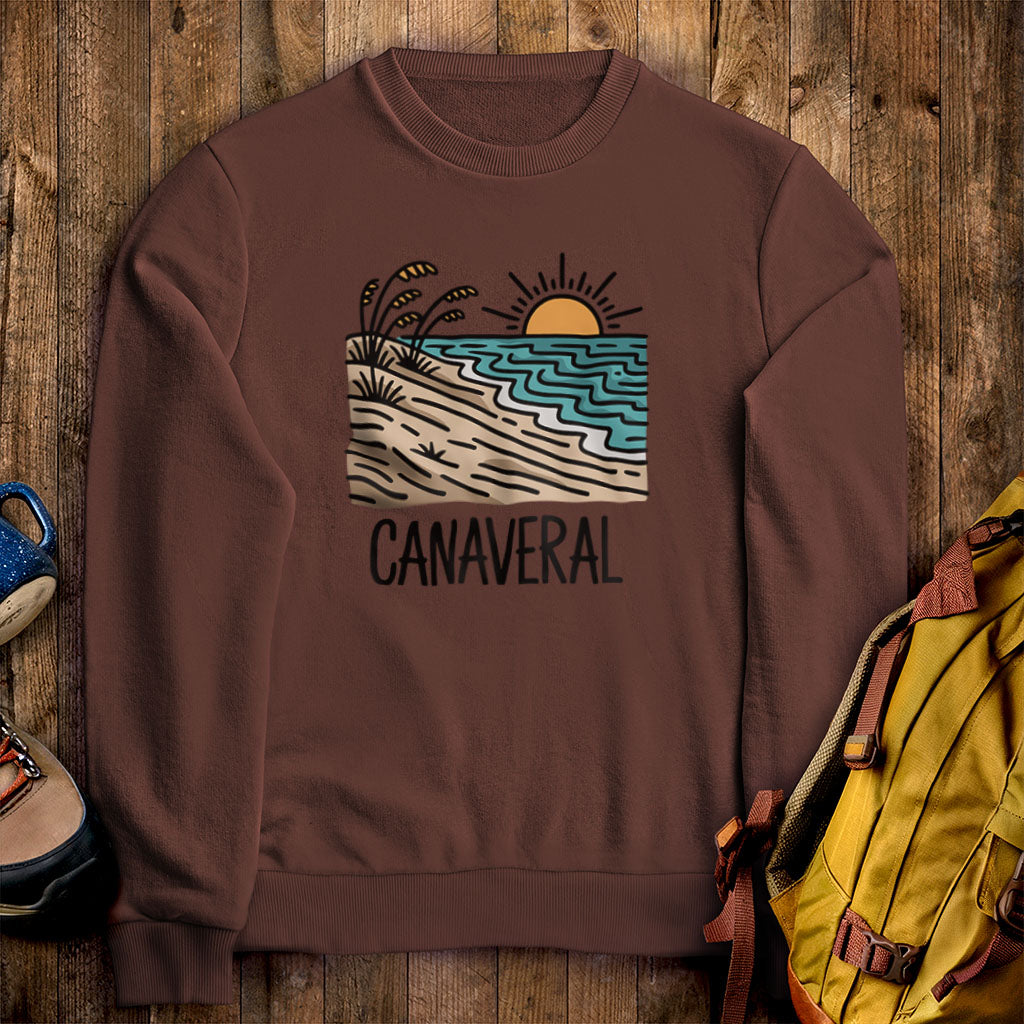 Canaveral National Seashore Crewneck Sweatshirt Cocoa Adventure and Outdoors Themed Sweatshirt