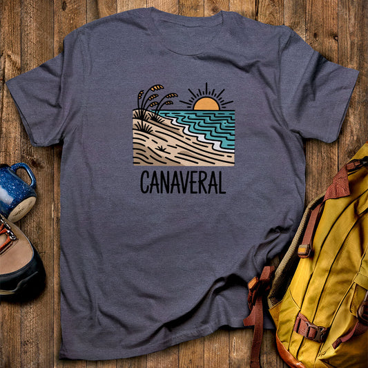 Canaveral National Seashore T-Shirt Heather Navy Adventure and Outdoors Themed T-Shirt