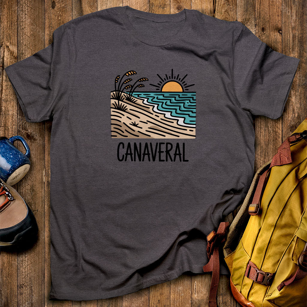 Canaveral National Seashore T-Shirt Dark Heather Adventure and Outdoors Themed T-Shirt