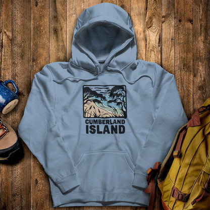 Cumberland Island National Seashore Hoodie Stone Blue Adventure and Outdoors Themed Hoodie