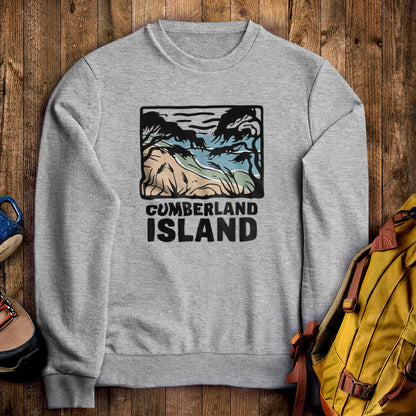 Cumberland Island National Seashore Crewneck Sweatshirt Sport Grey Adventure and Outdoors Themed Sweatshirt