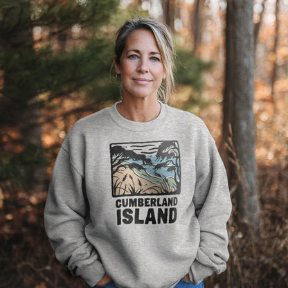 Cumberland Island National Seashore Crewneck Sweatshirt Adventure and Outdoors Themed Sweatshirt