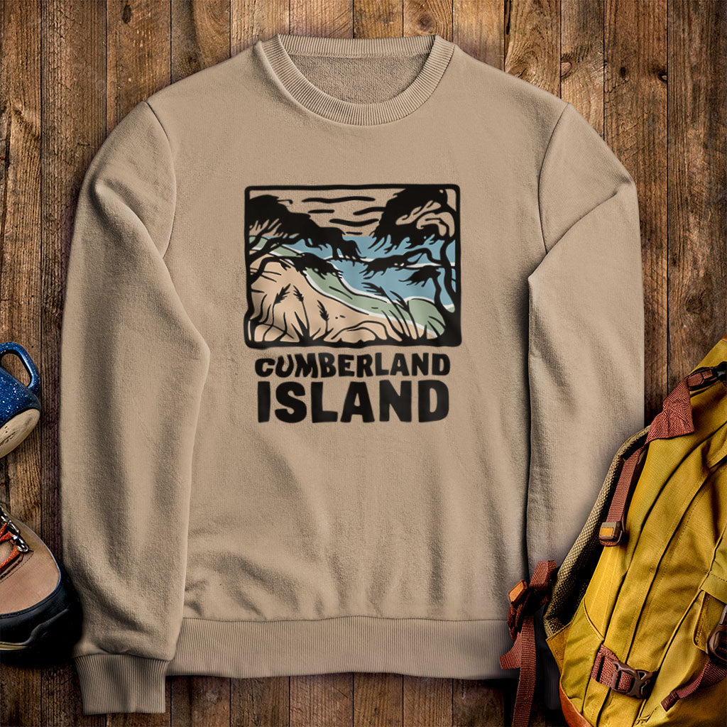 Cumberland Island National Seashore Crewneck Sweatshirt Sand Adventure and Outdoors Themed Sweatshirt