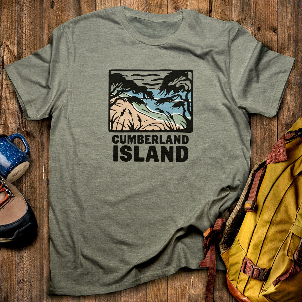 Cumberland Island National Seashore T-Shirt Heather Military Green Adventure and Outdoors Themed T-Shirt