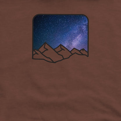 Starry Peaks Crewneck Sweatshirt Adventure and Outdoors Themed Sweatshirt