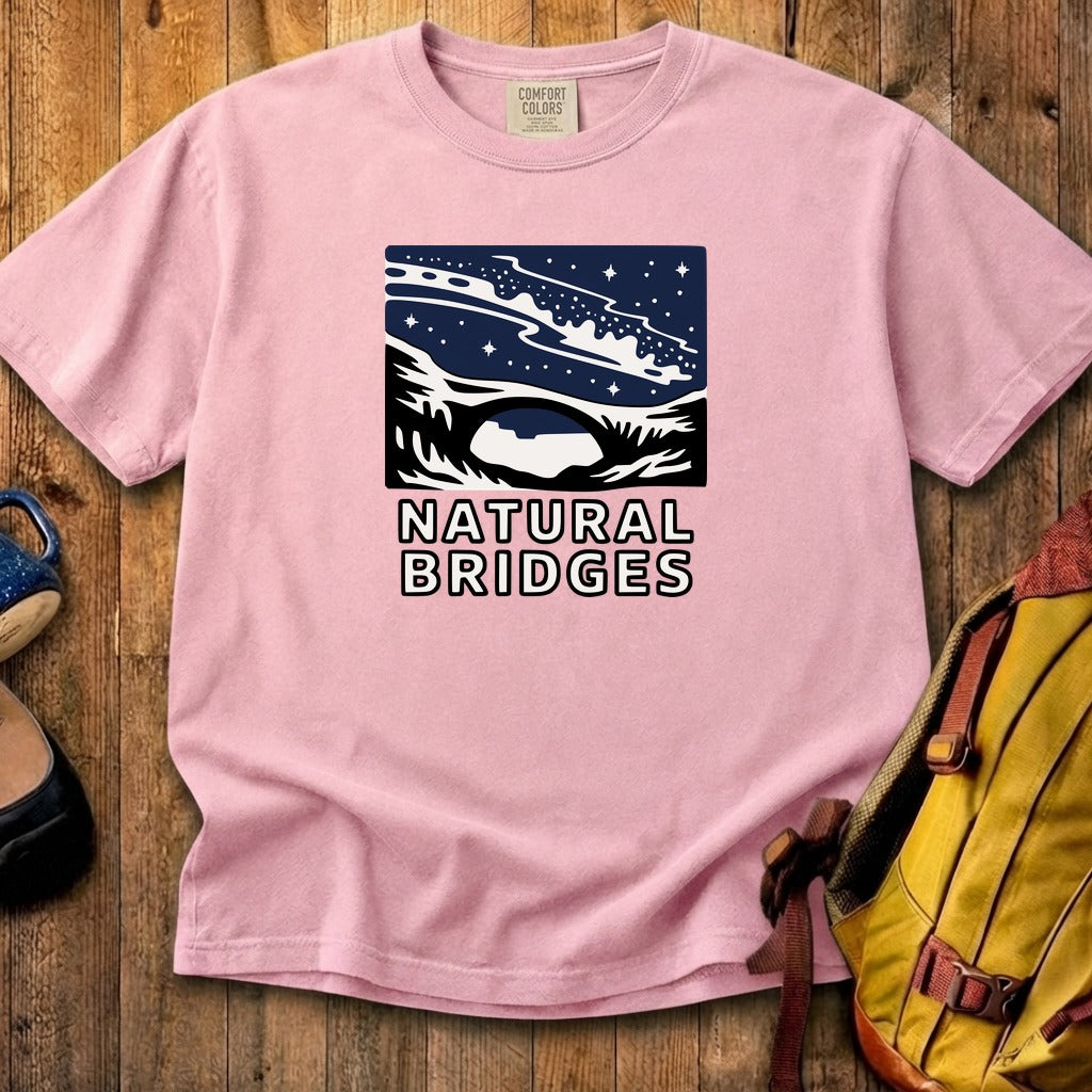 Natural Bridges National Monument at Night Cotton T-Shirt