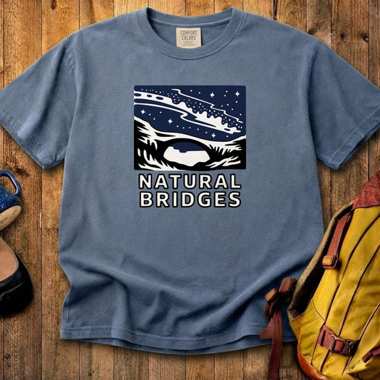 Natural Bridges National Monument at Night Cotton T-Shirt