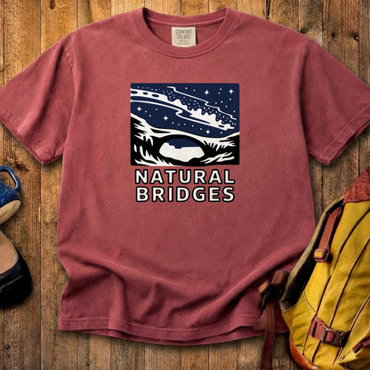 Natural Bridges National Monument at Night Cotton T-Shirt
