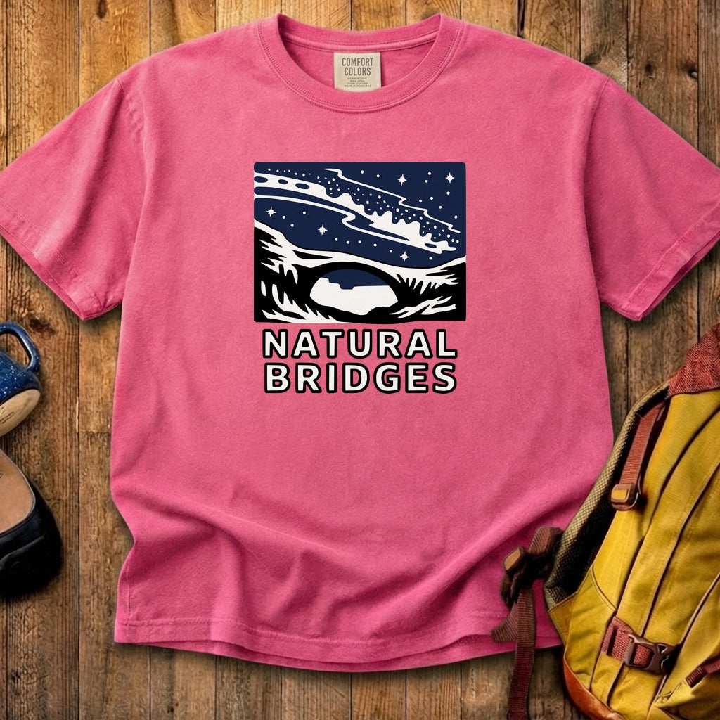 Natural Bridges National Monument at Night Cotton T-Shirt
