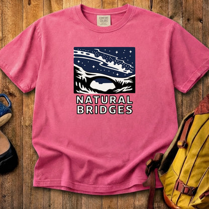 Natural Bridges National Monument at Night Cotton T-Shirt