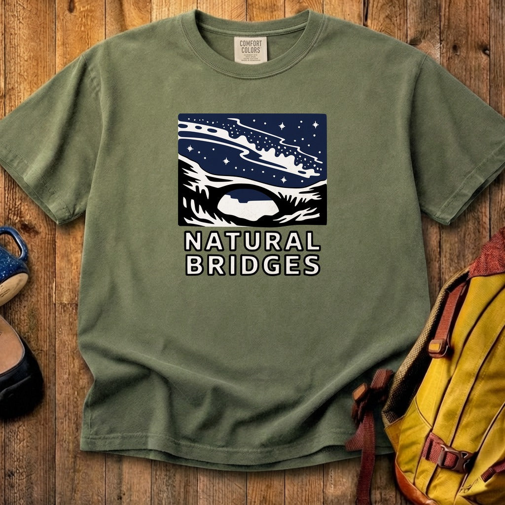 Natural Bridges National Monument at Night Cotton T-Shirt