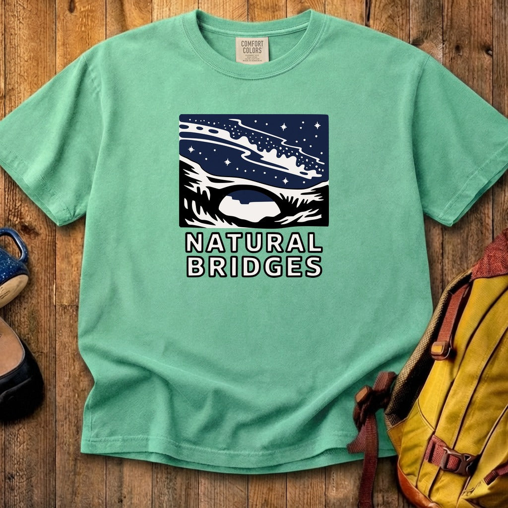 Natural Bridges National Monument at Night Cotton T-Shirt