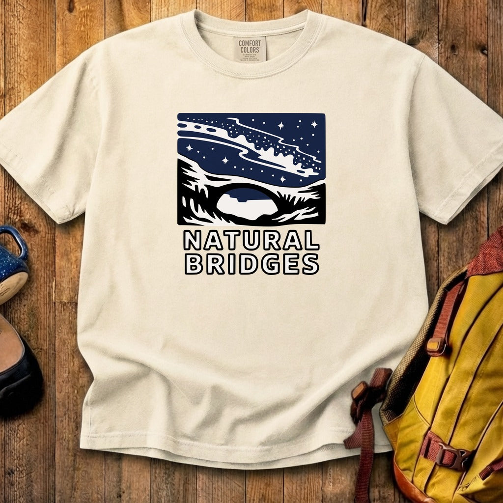 Natural Bridges National Monument at Night Cotton T-Shirt