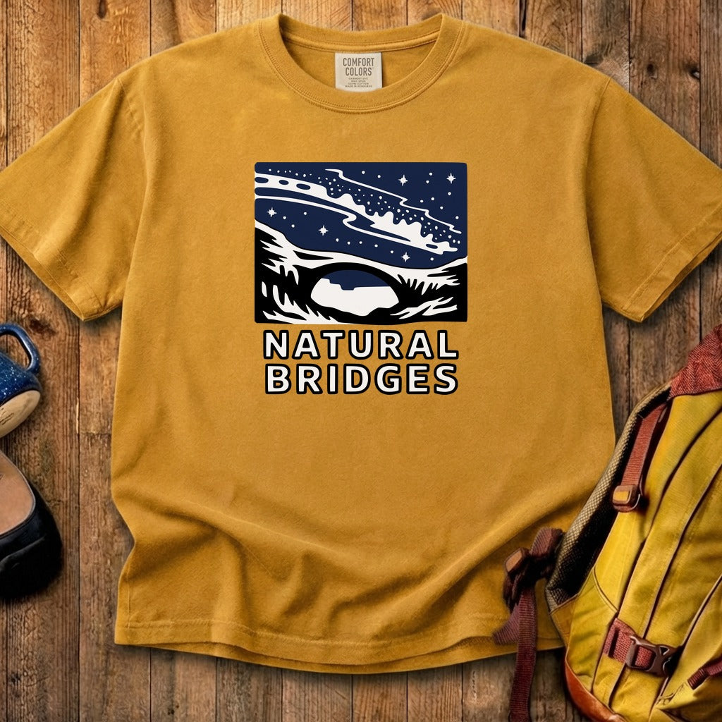 Natural Bridges National Monument at Night Cotton T-Shirt