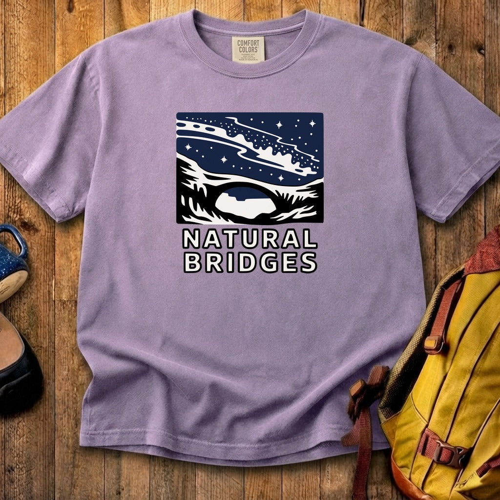 Natural Bridges National Monument at Night Cotton T-Shirt