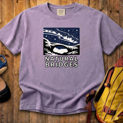 Natural Bridges National Monument at Night Cotton T-Shirt