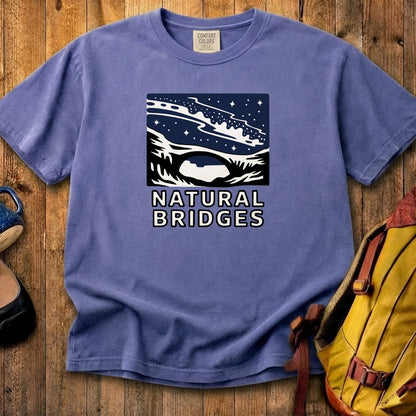 Natural Bridges National Monument at Night Cotton T-Shirt