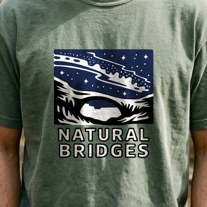 Natural Bridges National Monument at Night Cotton T-Shirt