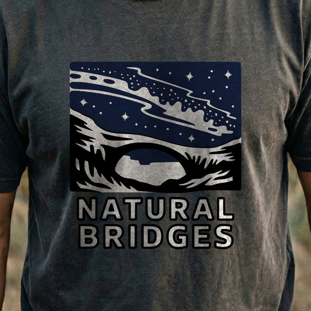 Natural Bridges National Monument at Night Cotton T-Shirt
