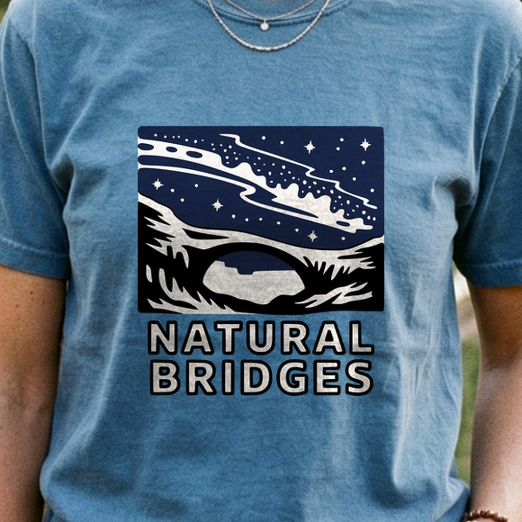 Natural Bridges National Monument at Night Cotton T-Shirt