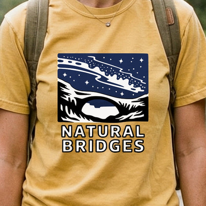 Natural Bridges National Monument at Night Cotton T-Shirt