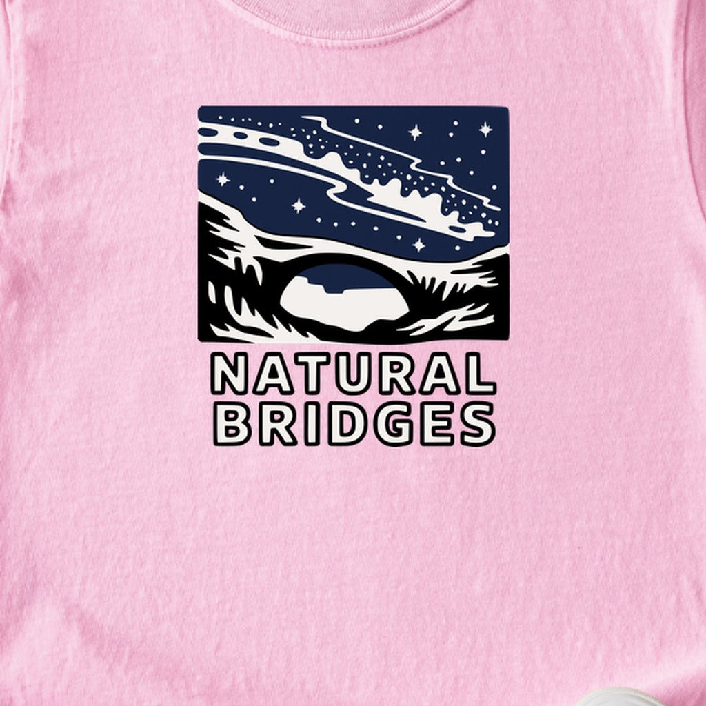 Natural Bridges National Monument at Night Kids Cotton T-Shirt