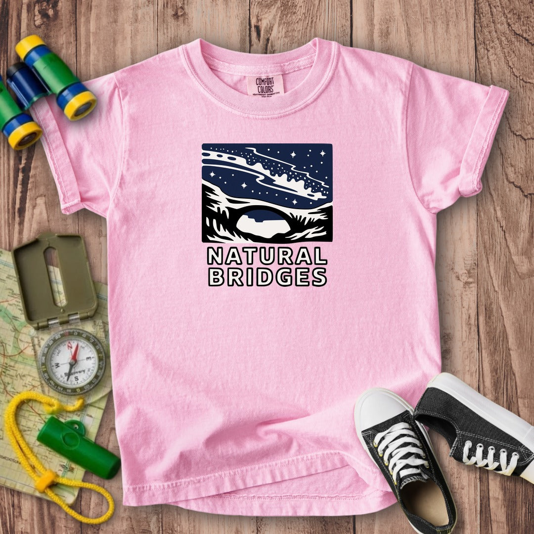 Natural Bridges National Monument at Night Kids Cotton T-Shirt