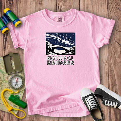 Natural Bridges National Monument at Night Kids Cotton T-Shirt
