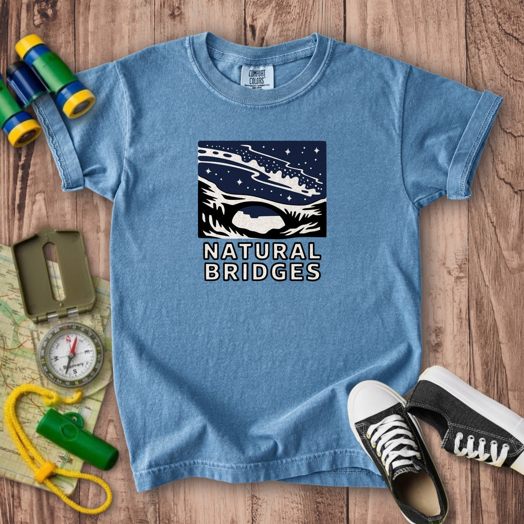 Natural Bridges National Monument at Night Kids Cotton T-Shirt