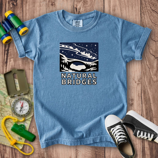 Natural Bridges National Monument at Night Kids Cotton T-Shirt