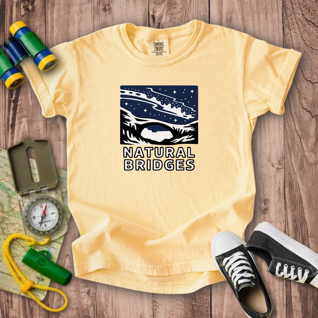 Natural Bridges National Monument at Night Kids Cotton T-Shirt