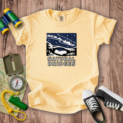 Natural Bridges National Monument at Night Kids Cotton T-Shirt