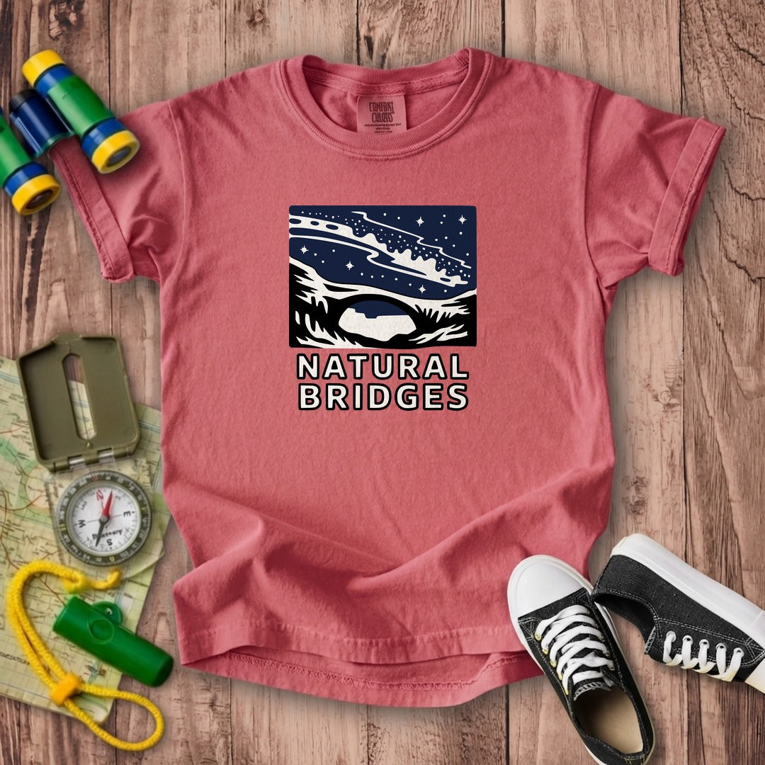 Natural Bridges National Monument at Night Kids Cotton T-Shirt