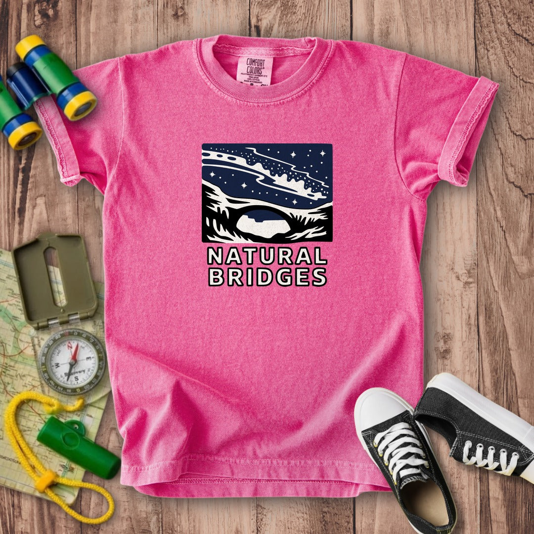 Natural Bridges National Monument at Night Kids Cotton T-Shirt