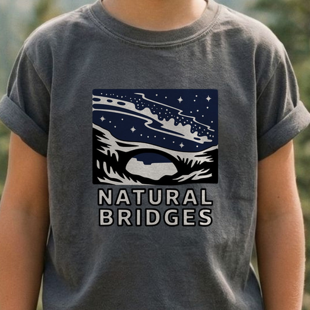 Natural Bridges National Monument at Night Kids Cotton T-Shirt